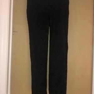Black patterned pants